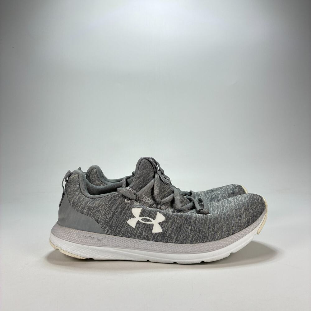 Under Armour Charged Bandit 3 Gray White Running Shoes 3023566-101 Womens Size 8